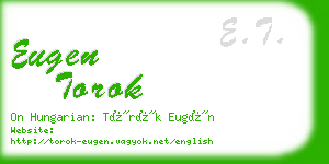 eugen torok business card